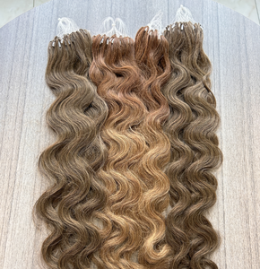 Салонное качество, двухсторонние натуральные волосы, Омбре, коричневого цвета, волосы 6d H6, волосы с перьями, 100% натуральные человеческие волосы - Product Image 5