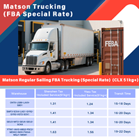 Service d'expédition de porte à porte DDP de la Chine à l'adresse FBA Transporteur AMZ pour LCL et camionnage