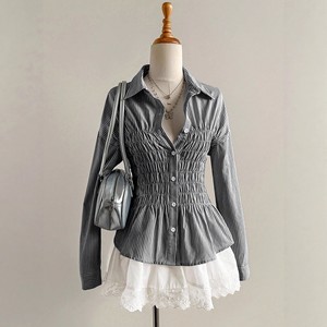 <span class=keywords><strong>Cardigan</strong></span> Elegante a Righe con Collo Alto, Intrecciato a Mano, Stile Francese, <span class=keywords><strong>Sexy</strong></span> e Versatile, a Maniche Lunghe, per l'Autunno - Product Image 2