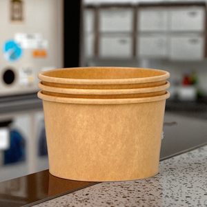 Nhà máy bán 3.5oz Kem cốc giấy, bao bì carton dùng một lần cốc giấy cho kem, giấy <span class=keywords><strong>Ice</strong></span> <span class=keywords><strong>Cream</strong></span> cup phù hợp với nắp - Product Image 3