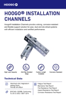 Canaux de support simples et doubles Hoogo : Système de support haute performance pour les tuyaux, les conduits de ventilation et les chemins de câbles.