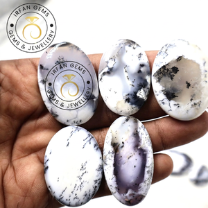 Opalines dendritiques sélectionnées, cabochons en pierres semi-précieuses naturelles pour bijoux, pendentifs en opalines dendritiques pour la création de bijoux. - Product Image 1