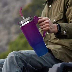 Vaso Térmico de Acero Inoxidable de Gran Capacidad con Logotipo Personalizado, Vaso Aislado al Vacío con Tapa y Pajita para Viajes y Campamentos - Product Image 5