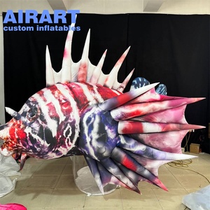 Op maat gemaakte opblaasbare visdecoraties voor aquaria, opblaasbare eenzame visballon - Product Image 5