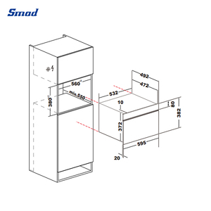 Horno Microondas Integrado de 34L con Puerta Abatible y Control Táctil, con Convección, Modelo Dmb90-34lkmm(es) - Product Image 3