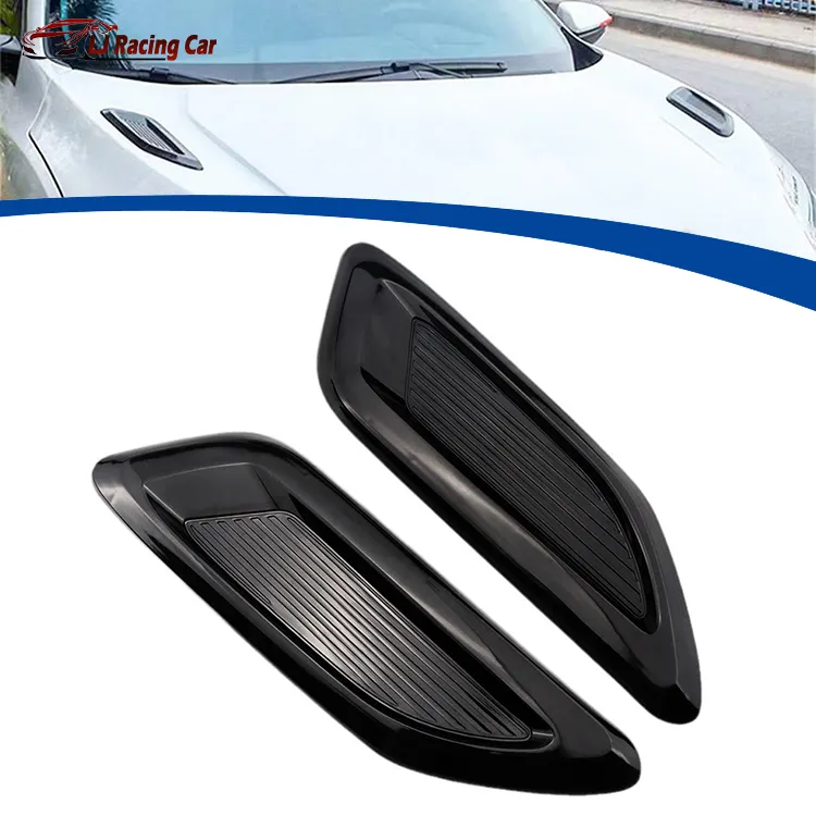 Universal 2PCS Car Sticker Hood Vent Cover Sticker Side Air Hood Scoop Bonnet Vent Cover for Auto Accessories Exterior Stickers