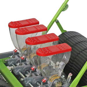 Seminatrice Professionale Manuale a Spinta per Cipolle e Carote, 4 File, con Spaziatura Regolabile per Semi Piccoli - Product Image 2