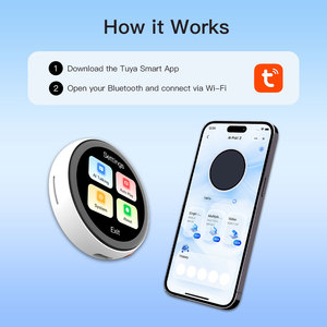 Badge numérique électronique avec écran tactile HD de 1,8 pouce, transfert de photos et de vidéos <span class=keywords><strong>GIF</strong></span>, badge anime, badge WIFI - Product Image 6