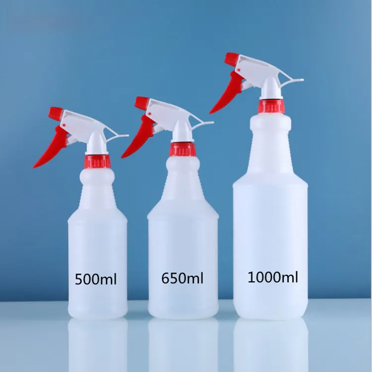 DD2484 Garrafa pulverizadora de plástico vazia personalizada vermelha preta, resistente a produtos químicos de 32 onças, garrafa de spray profissional resistente a produtos químicos