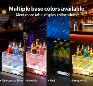 Secchiello per Ghiaccio LED Personalizzato Luminoso per Feste, Glorificatore per Champagne e Vodka, Secchiello LED per Bar, Champagne e Vino - Product Image 3