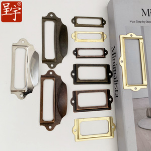 Portaetiquetas para Cajones Chengyu F1086, Organizador de Oficina Rectangular de Metal Vintage, Tipo de Inserción con Pernos - Product Image 4