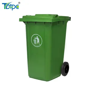 Toptan yeni tasarım 120l 240l açık büyük plastik Wheelie Bin çöp kutusu çöp