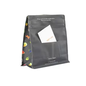 custom card slit design zipper valve white kraft paper beans packing pouch coffee packaging bags with card slit