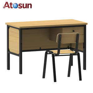 Meubles scolaires, bureau d'enseignant en bois avec tiroir pour salle de classe, école primaire, lycée, bureau - Product Image 1