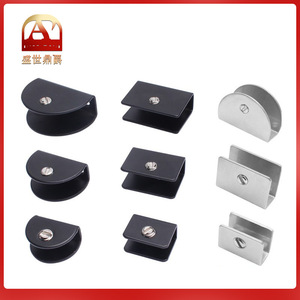Prosperous Age And Noble Stainless Steel Glass Clip 304 Brushed Modern Simple Durable Shelf Support Connector - Product Image 5