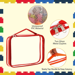 Toptan Su Geçirmez Şeffaf PVC Geri Dönüştürülebilir Ayakta Duran Kilitli Oyuncak Saklama Poşetleri, Fermuarlı Üst, Kabartmalı Özel Boyut ve Logo - Product Image 3