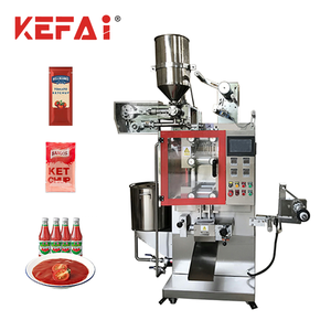 KEFAI Machine à emballer les sachets de sauce tomate ketchup haute vitesse 3/4 côtés 10 grammes Machine de remplissage de sauce Emballage - Product Image 1