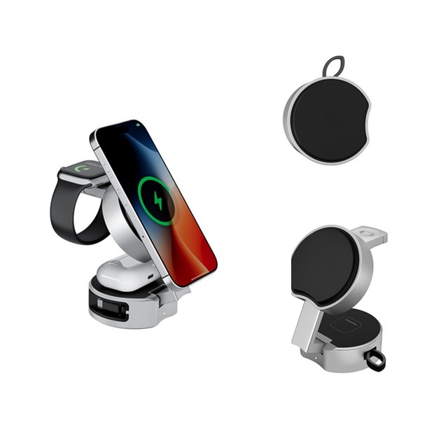 Trending Products New Arrivals Retractable Data Cable Foldable 25W Fast Charger 3 in 1 Magnetic Charger Holder for iphone 16 15
