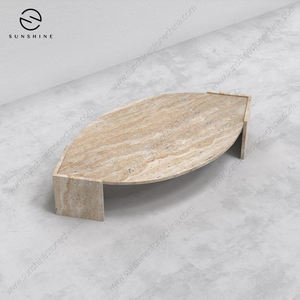 Table basse carrée en pierre de marbre noir minimaliste nordique meubles de maison modernes durables pour salon de ferme - Product Image 3