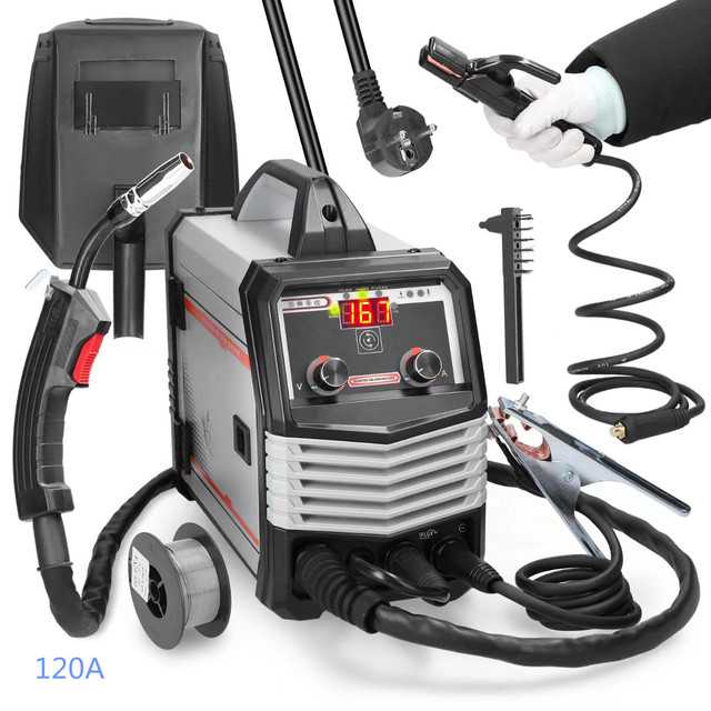 1kg 6-in-1 MIG/MAG/MMA/TIG-160C Welding Machine Gasless Portable 110/220V Welder for Stainless Steel New Condition