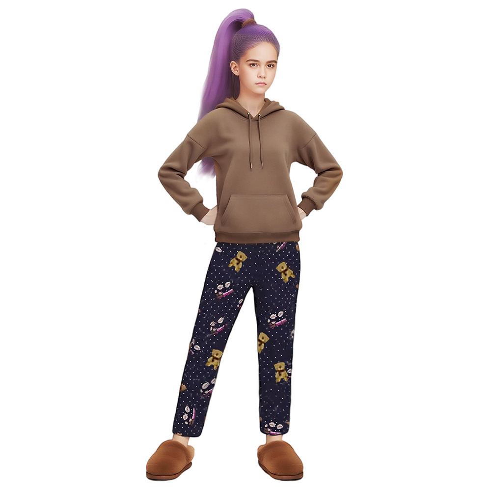 Lumi Pajama Set (Sweatshirt and Black Pants)