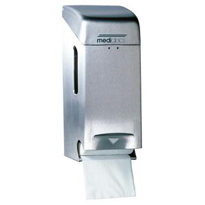Dispenser Doppio per Igiene MediClinics in Acciaio Inox Finitura Satinata da Parete - Product Image 1