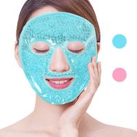 Pluche Backing Slapen Reizen Spa Facial Gel Kraal Ijs Masker Hot Koude Therapie Herbruikbare Vol Ijs Gezicht Gel Masker Met oog Gaten