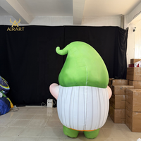Costume gonflable personnalisé en tissu Oxford vert frais, motif nain de dessin animé, pour enfants, idéal pour les fêtes cosplay, les défilés et les spectacles