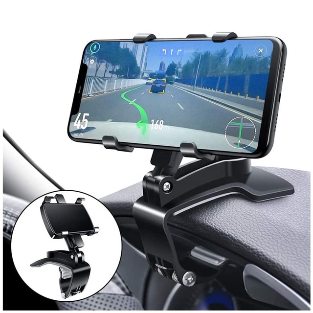 360 Degrees Rotation Smart Phone Holder Car Mobile Phone Holder for Dashboard Mobile Phone Clip Mount