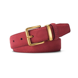 Cinturón de Cuero de Gamuza Marrón Vintage con Hebilla de Aleación para Hombre y Mujer, Estilo Retro Coreano Informal - Product Image 4
