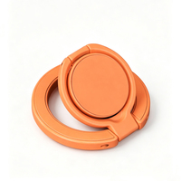 Support de téléphone magnétique en alliage de zinc avec peinture laquée, conception à aimant double face, support de doigt pliable portable pour smartphone