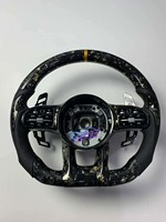 Volant en cuir perforé pour Mercedes-Benz GLA 250 GLB 200 GLC 300 GLE 250d GL 550 G 63 AMG Volant en fibre de carbone