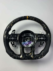 Volant en cuir perforé pour Mercedes-Benz GLA 250 GLB <span class=keywords><strong>200</strong></span> GLC 300 GLE 250d GL 550 G 63 AMG Volant en fibre de carbone - Product Image 2