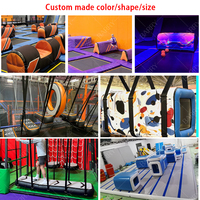 Jeu de sport Parkour gonflable pour enfants Gymnastique Parkour Warrior Course Swaying Air Piston Trampoline Intérieur Gym Park