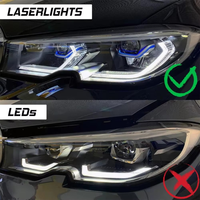 Pour BM-W série 3 G20 G21 G28 2019-2022 ange yeux Laser DRL LED cartes puces feux de jour citron jaune DRL