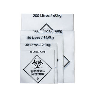 लाल hdpe सफेद जैव खतरा डिस्पोजेबल ऑटोक्लेव बैग दराज के साथ चिकित्सा अपशिष्ट बैग - Product Image 2