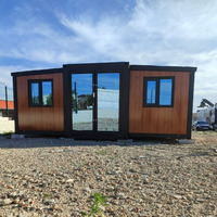 Maison préfabriquée extensible en acier à double paroi de 20 à 40 pieds avec cuisine et chambre pour villa et bureau à domicile