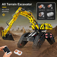 Mould King 17018 MOC Coche Excavadora Todoterreno RC, Vehículo de Ingeniería, Ladrillos MOC, Juguetes para Niños, Sets de Bloques de Construcción