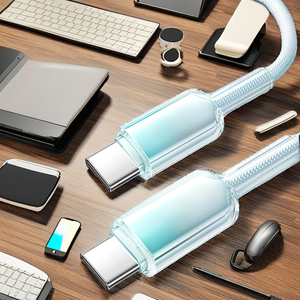 สายชาร์จเร็ว USB 2.0 เป็น USB-C แบบถักไนลอน สำหรับโทรศัพท์มือถือ - Product Image 2