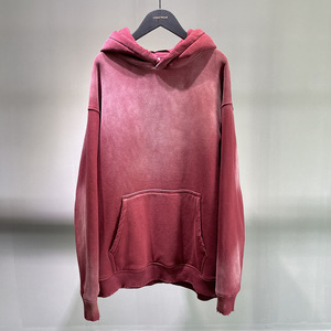 H5541 New Style Wholesale Custom 380 Gsm Cotton Blends Fleece Lined Monkey Washed Hoodies Oversized Hoodies - Product Image 6