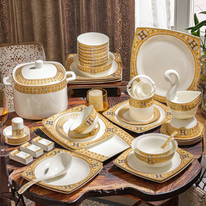 Luxury Home &amp; Restaurant Ceramic Dinnerware <strong>Set</strong> Elegant <strong>Serving</strong> <strong>Dishes</strong> &amp; Wedding Decoration Plates-Premium Quality Plate <strong>Sets</strong> - Product Image 5