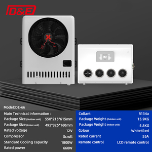 Aire Acondicionado de Estacionamiento Dividido CNDE DE-66 para Camiones - Modificación/Actualización, Capacidad de Enfriamiento de 1800W, Viento Fuerte - Product Image 4