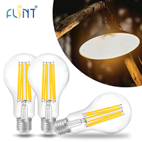 Ampoule à filament LED ultra brillante E26 120V A23 3000LM en verre sans scintillement Fonctionne avec les lampes suspendues, murales et de table Certifiée UL CUL FCC
