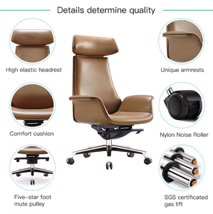 Chaise <span class=keywords><strong>de</strong></span> <span class=keywords><strong>bureau</strong></span> <span class=keywords><strong>de</strong></span> direction à dossier haut moderne et simple Chaise <span class=keywords><strong>de</strong></span> <span class=keywords><strong>bureau</strong></span> pivotante en cuir <span class=keywords><strong>ergonomique</strong></span> <span class=keywords><strong>de</strong></span> luxe - Product Image 3