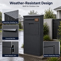 Boîte aux lettres modulaire extra-large avec accès arrière, boîte de livraison de colis extérieure antivol pour les maisons australiennes