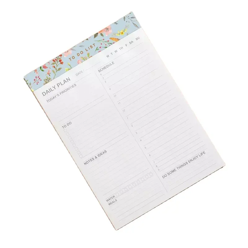 2024 Bloc de notas personalizado A5 encuadernado en espiral para hacer la lista Bloc de notas magnético diario al por mayor cuaderno de negocios de hojas sueltas