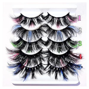 Nouveaux produits lumineux dramatique paillettes couleur <span class=keywords><strong>cils</strong></span> <span class=keywords><strong>Volume</strong></span> russe <span class=keywords><strong>Faux</strong></span> vison bande <span class=keywords><strong>cils</strong></span> fête paillettes <span class=keywords><strong>faux</strong></span> <span class=keywords><strong>cils</strong></span> - Product Image 3