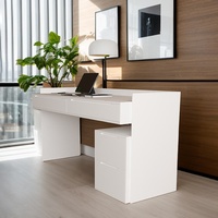 Bureau en bois au design moderne personnalisable avec tiroirs à assembler facilement pour la maison ou l'école