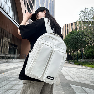 Zaino Unisex per Laptop Traspirante di Grande Capacità, Multifunzionale per Studenti e <span class=keywords><strong>Viaggi</strong></span>, Tinta Unita - Product Image 2
