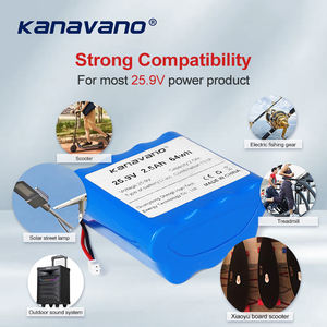 بطارية ليثيوم أيون قابلة لإعادة الشحن من كانافانو 7s1p 18650 بجهد 25.9 فولت وسعة <span class=keywords><strong>2</strong></span>-3 أمبير في الساعة، 800 دورة، معتمدة من CE، متوفرة بالجملة - Product Image 6